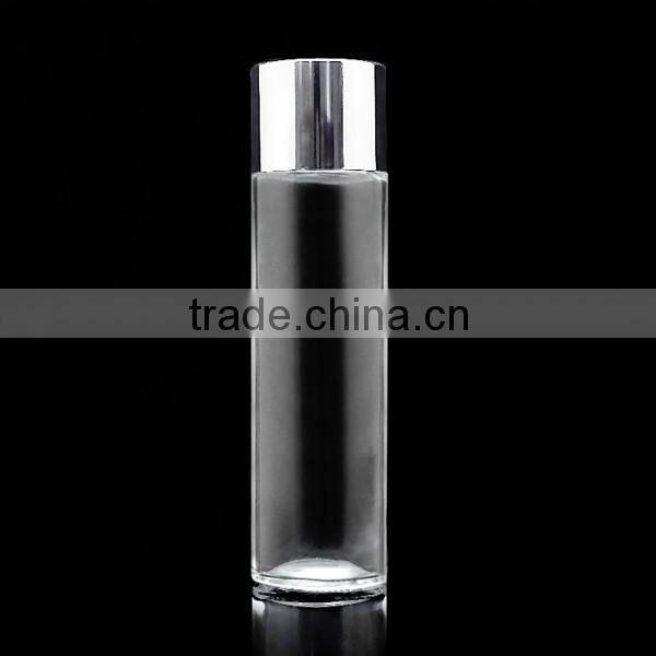 large volume 100ml clear lotion glass bottle with cap