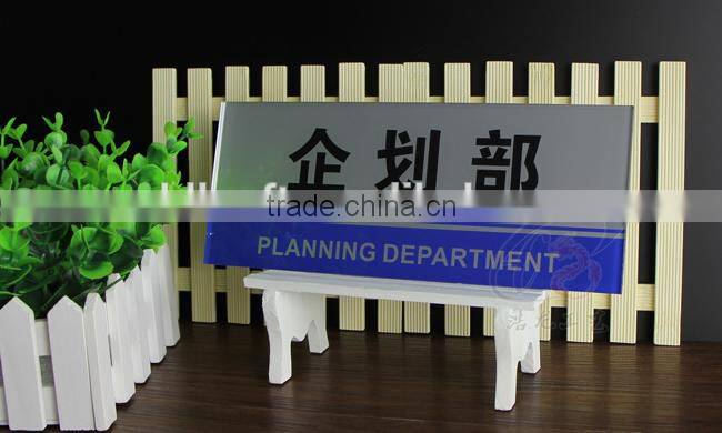 Whole sale acrylic hanging sign board for office building, plastic sign board for office