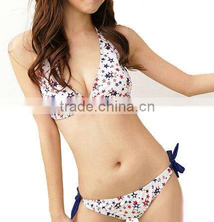 2014 New Fashion star print woman clothes brand bikini