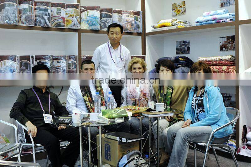 100% cotton 3D flower linen set