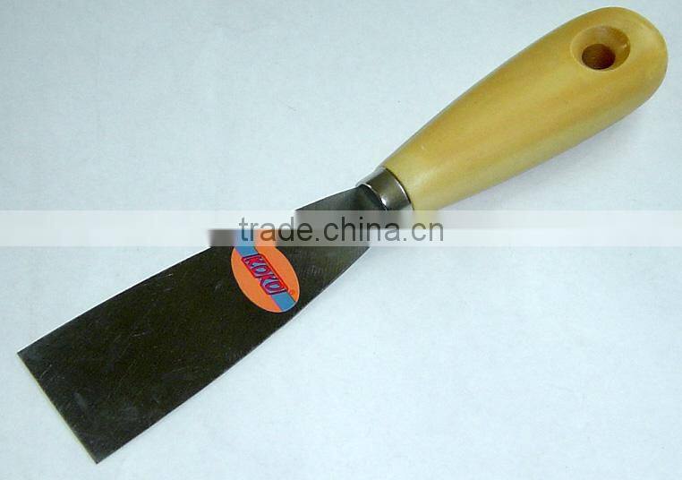 Mirror polished steel double color plastic handle putty scraper