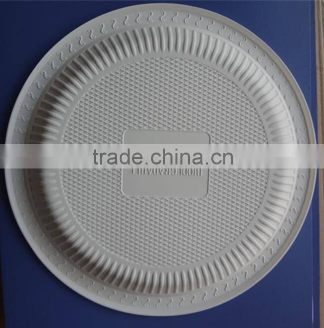 eco-friendly starch-based disposable plastic plate:XYFD-0901