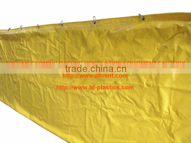 Ventilation air ducting used in the mine and tunnel industry