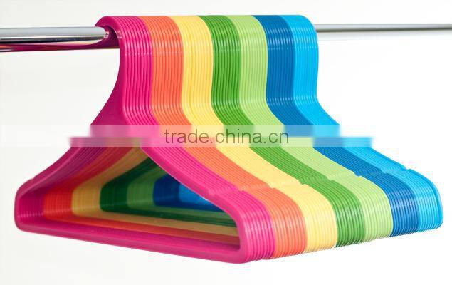 Stock Hanger for Sale in China 5 Color For Laundry Use Plastic Hanger