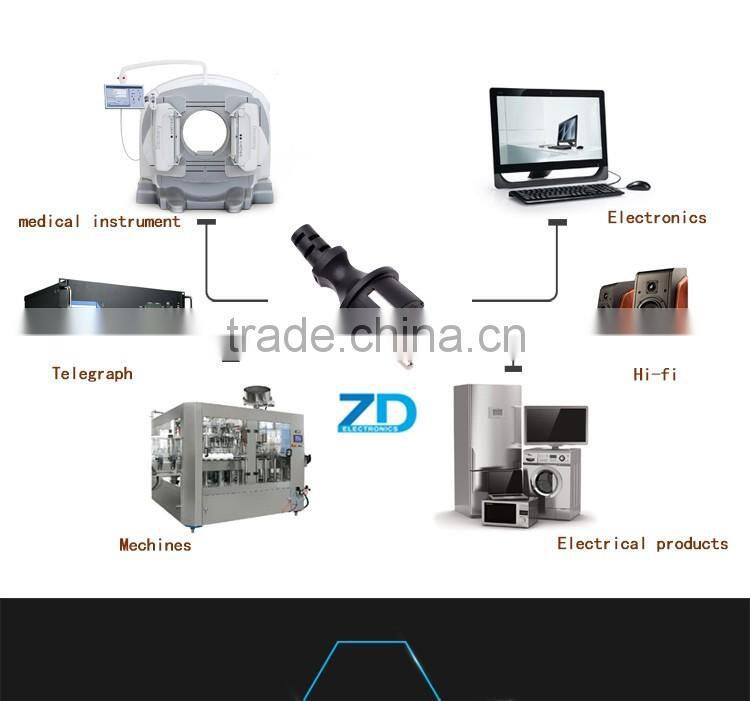 Power cord with American middle size plug socket