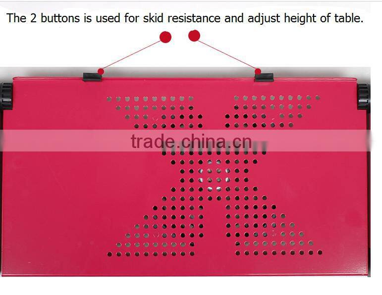 360 Degree Adjustable Portable folding laptop table stand smart lapdesk vented stand bed sofa tray With mouse pad