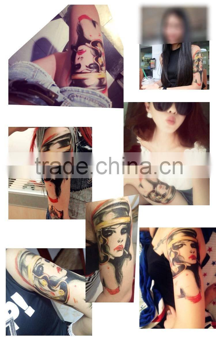 Beauty Portrait Art Tattoo Custom flash Temporary Tattoo Sticker