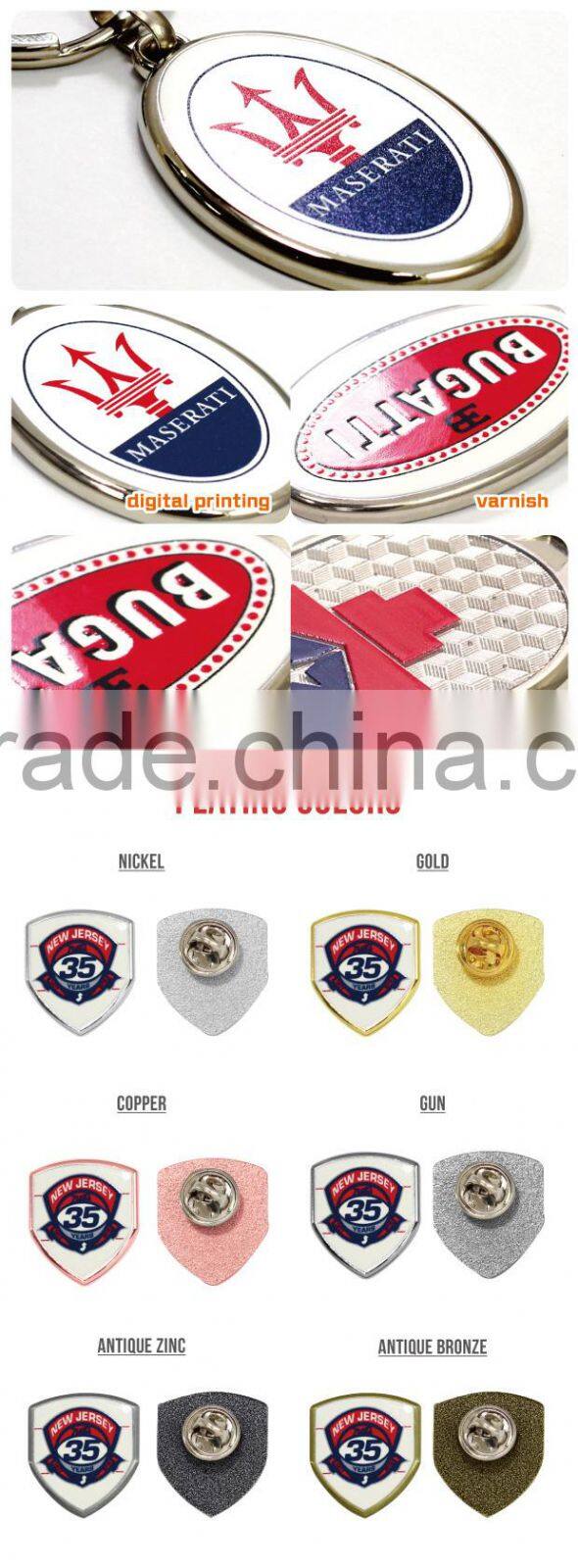 Souvenir sports digital printing metal badge for basketball/football/sports