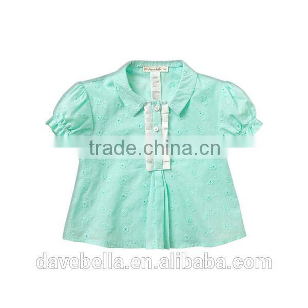 DB629 dave bella 2014 summer fashion beautiful blouses imported brand clothes cotton candy clothing brand baby girl shirts