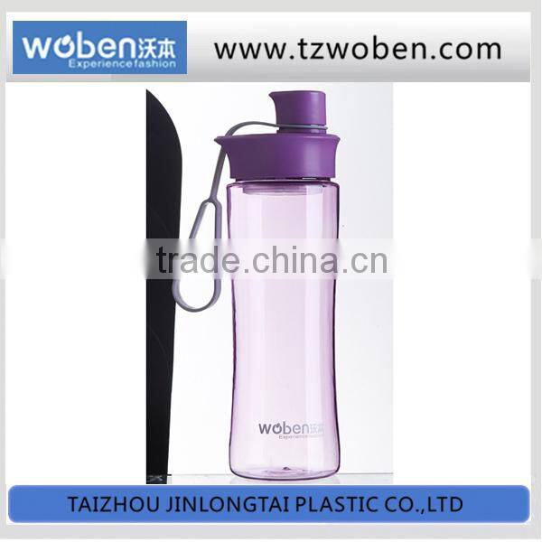 China wholesale plastic water bottles with one color logo