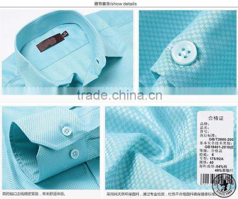 Sky Blue Hot Sell Men's Dress Shirt And Pants, Fitted Dress Shirts In Bulk