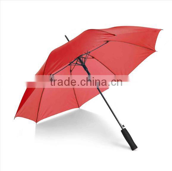 25INCH 16 rib auto open metal frame mono color umbrella Quality Umbrella with Black pastic Handle