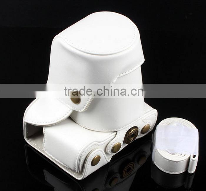 Wholesale white leather digital Camera Bag for Canon in Dongguan