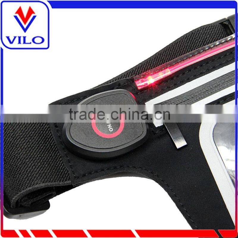 LED USB charging runner waist pack waist bag for iphone 6 plus