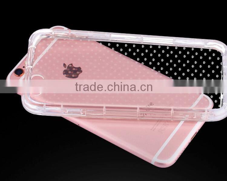 Transparent Clear TPU Silicon+Metal Kickstand Stand Case for iphone 6 plus/iphone 6/iphone SE/5S/4S