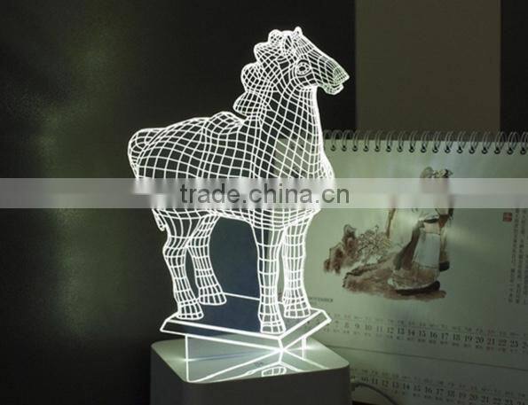 698-Horse 3d Shaping Lamp Art Decor Desk Light Led Night Light Led Energetic Saving Lamp