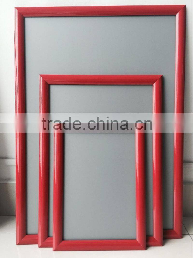 Advertising aluminum wall hanged photo frame red poster frame moulding