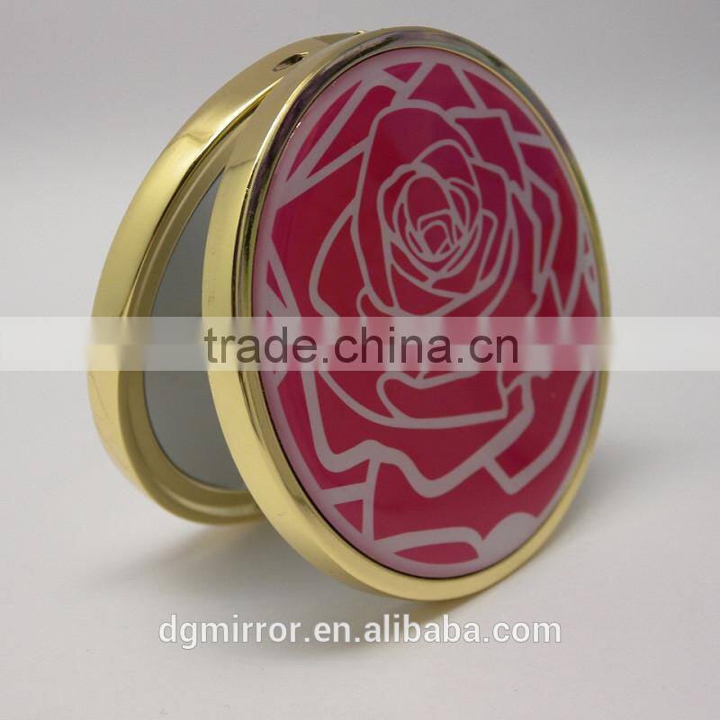 Double side meatal cosmetic mirror, teen girls cosmetic mirror, elegant lady vanity mirror