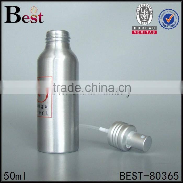 50ml Metal Material Cylinder Cosmetic Pump Spray Bottle
