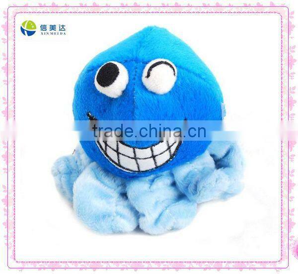 Blue big mouth plush pet toy for dog