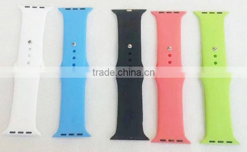 Silicone Sport Edition Soft Watch Band Straps Wrist Strap With Connector Adatptor Adjustment Length For Apple Watch Iwatch