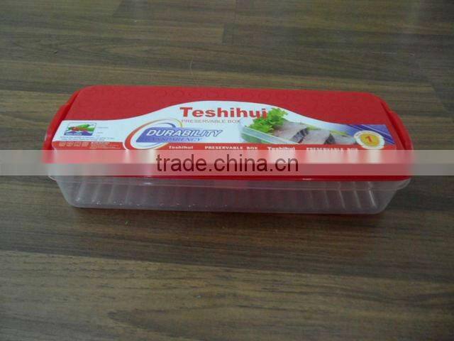 2 layers stacking square plastic food container