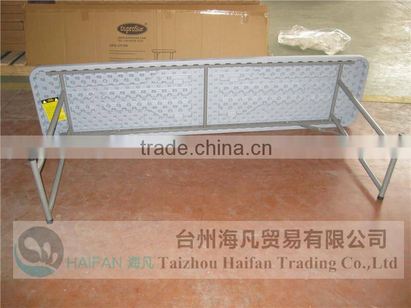 hot sell PE 183cm office white meeting table/special conference table for study with removable legs