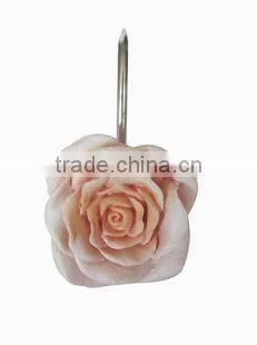 leave series peva shower curtain with resin hooks