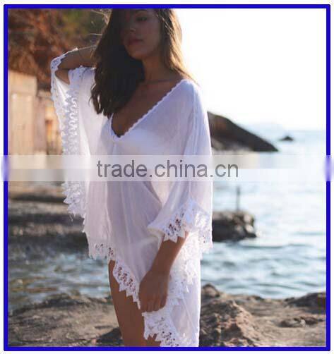 New style girls sea party white beach dress