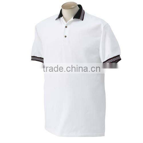 Pique Polo with Wide Stripe Trim 12037
