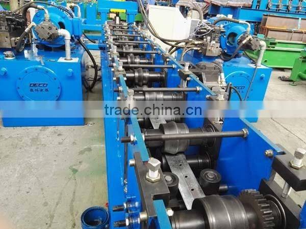 Shanghai Gypsum Board Ceiling Small Steel Strip Furring Channel Making Machine , Omega Channel Batten Roll Forming Machine