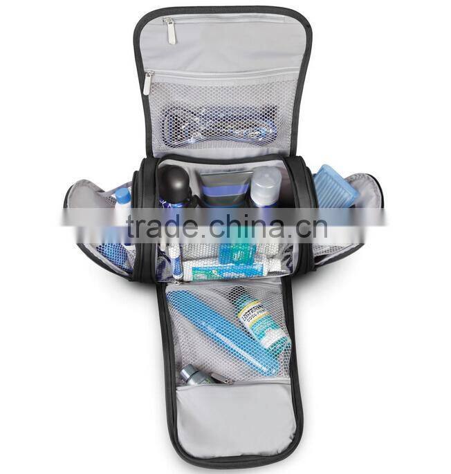 large folding 1680 denier ballistic nylon travel hanging toiletry bag