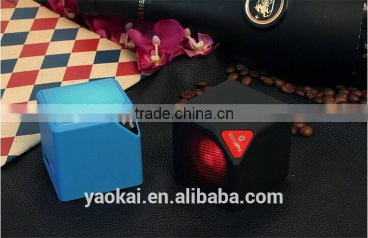 2016 New Mini Bluetooth Speaker Cube Led Speaker With Mic TF USB Wireless Portable Music Player Sound Box Loudspeakers