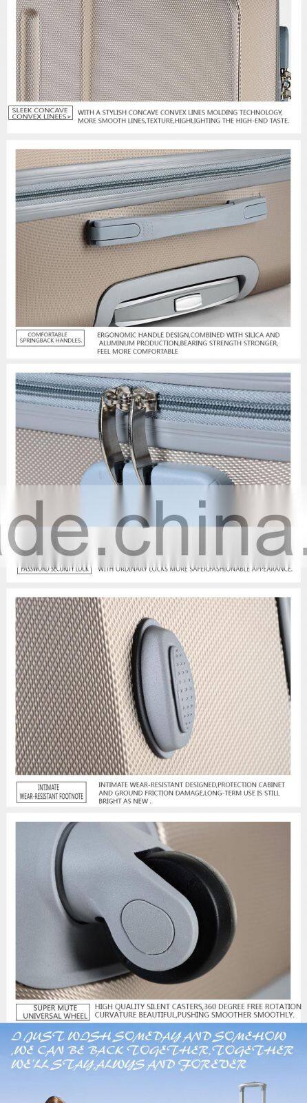 PC,ABS + PC Material color printing trolley luggage