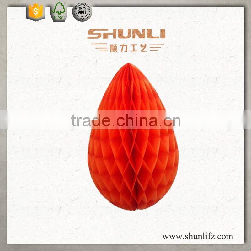 2016 Colorful Hanging Paper Egg Honeycomb for Easter Decorations