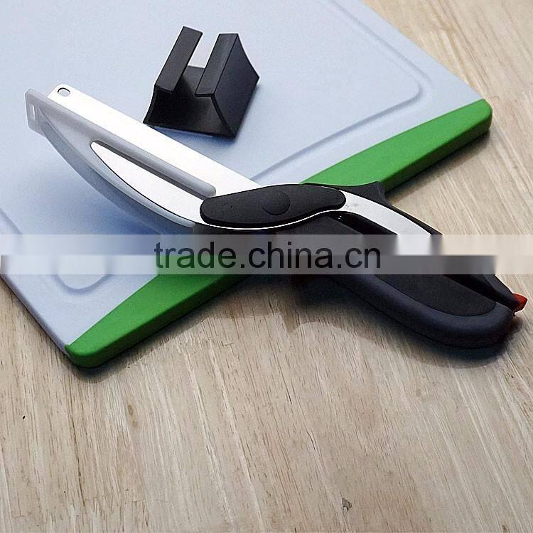 2016 new 2 in 1 smart cutter/clever cutter/baby food cutter/2 in 1 kitchen knife/kitchen set