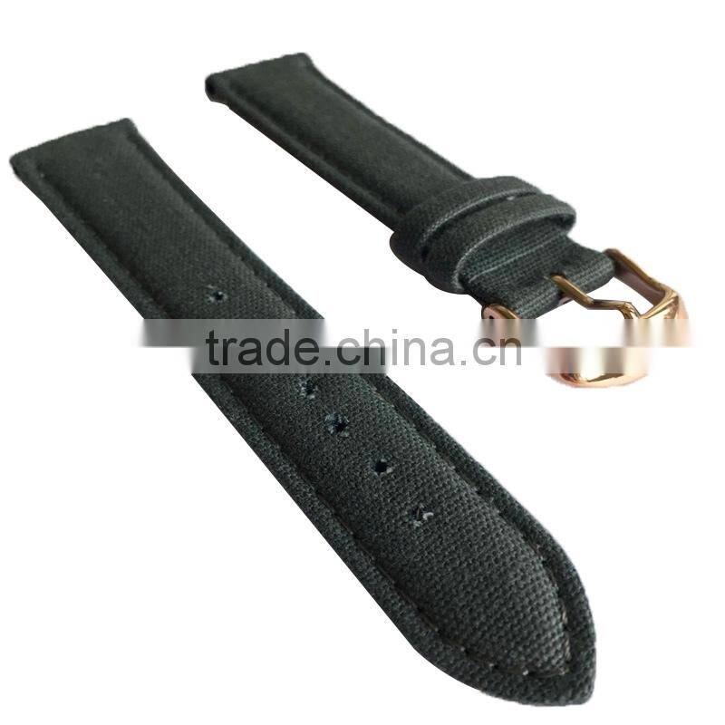 Leather Stitched Cotton Canvas Nato Antistatic Wrist Band
