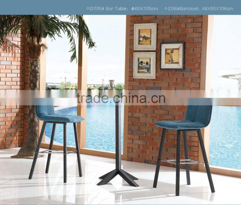 TB tempered glass black lacquer bar table and chairs for sale