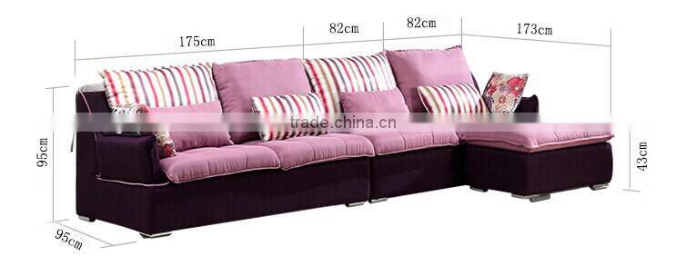 Colors Furniture Design Cheap Fabric Made Sectional Sofa