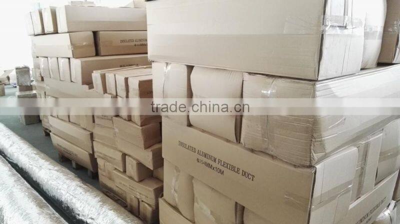 4/5/6/8/10/12 inch Insulated Aluminum Foil Flexible Air Ducting / Air Conditioner Duct Tube