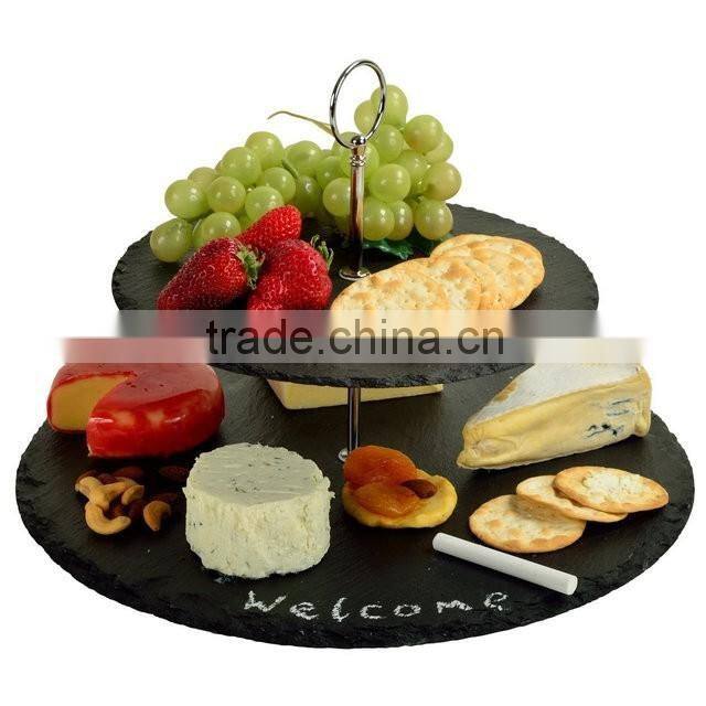 Slate cheese board for cake stand wedding
