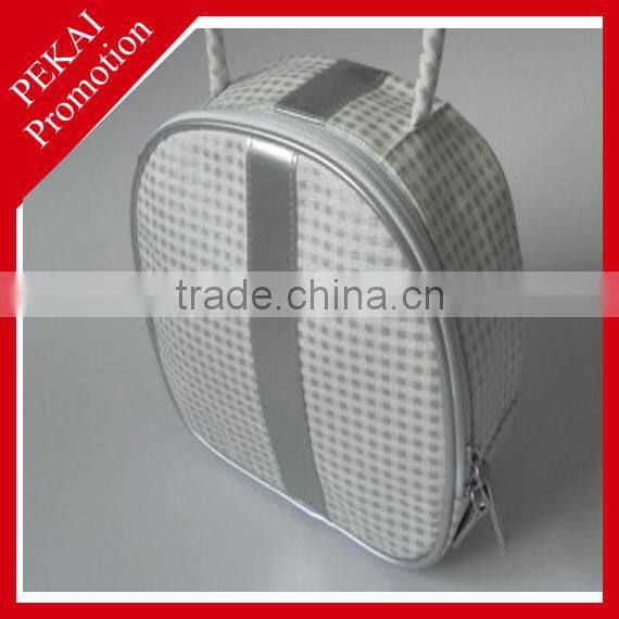 Colorful cosmetic bag with three compartments