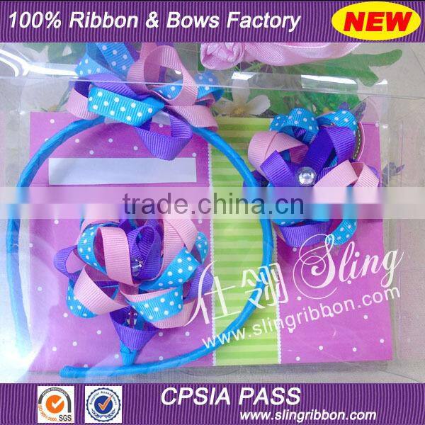2015 New Arrival Wholesale Gift Set Grosgrain Hair Bows