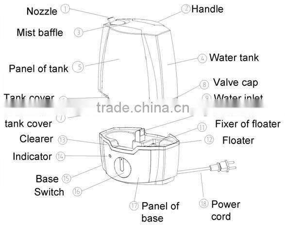 MH 503 Night light Ultrasonic Air Humidifier