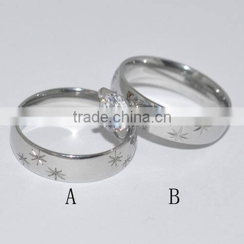 New Design Stainless Steel Cheap Wedding Rings(BR20076)