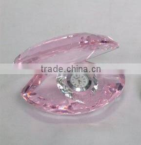 purple perfect new style crystal clock, crystal gifts, crystal crafts