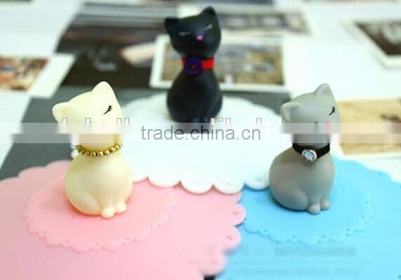 Cat Originality Leak Proof silicone Tea Cup Lid, Coffee Mug Cup Lid