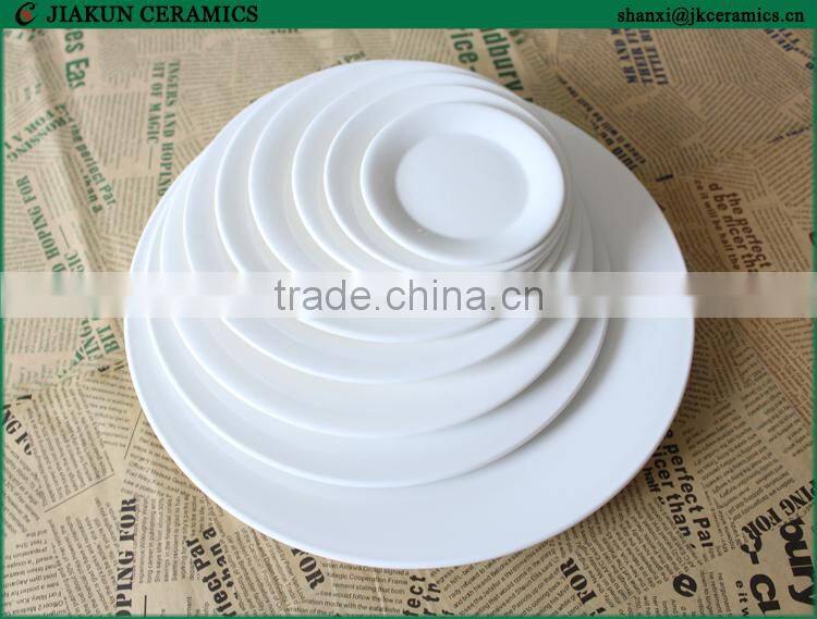 Wholesale Promotional Custom Bone China White Plain Ceramic Dinner Plate