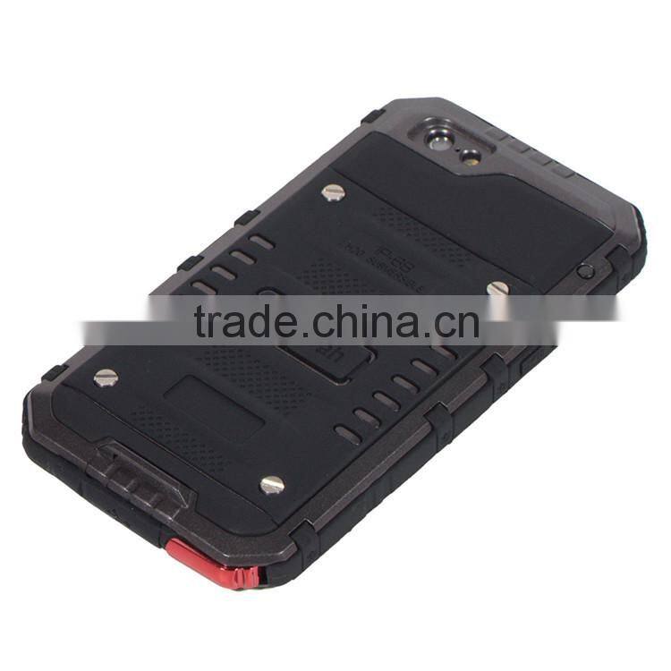 China Supplier Waterproof Cell Phone Case for iPhone 6 6S Metal TPU Shockproof Cover