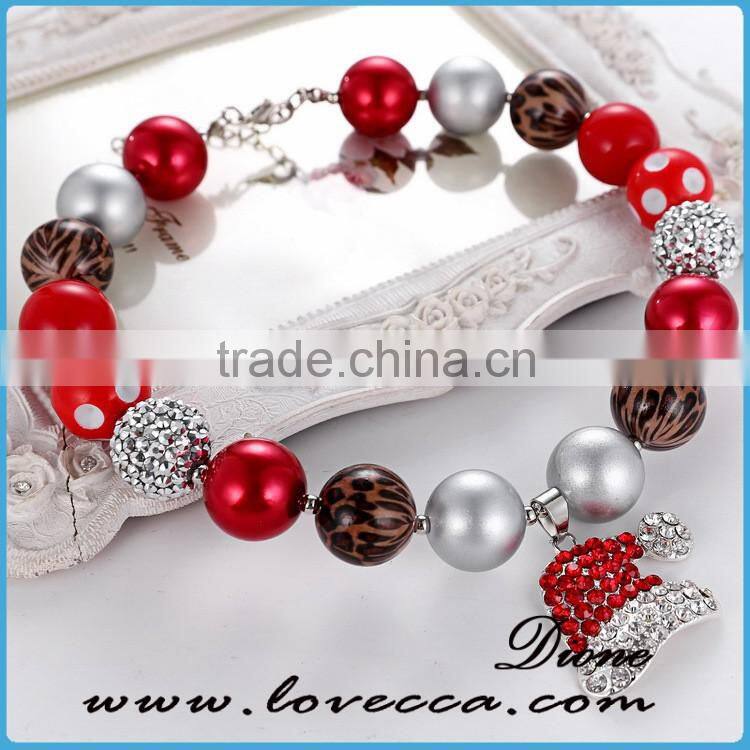 Colorful Glass Bead Handmade Christmas adjustable size Bracelet With Snowman Hat